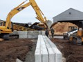 Fibertech<br/>Mitchell, IN<br/><br/>Building walls for mulch bins